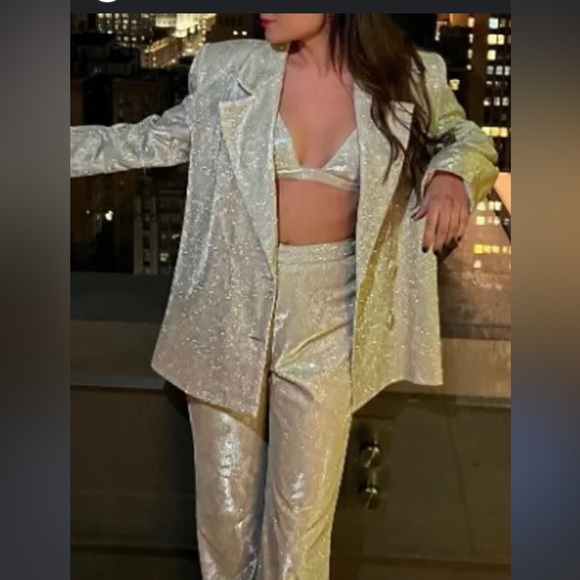 GLITTER BLAZER MATCHING SET - Picture 2 of 6